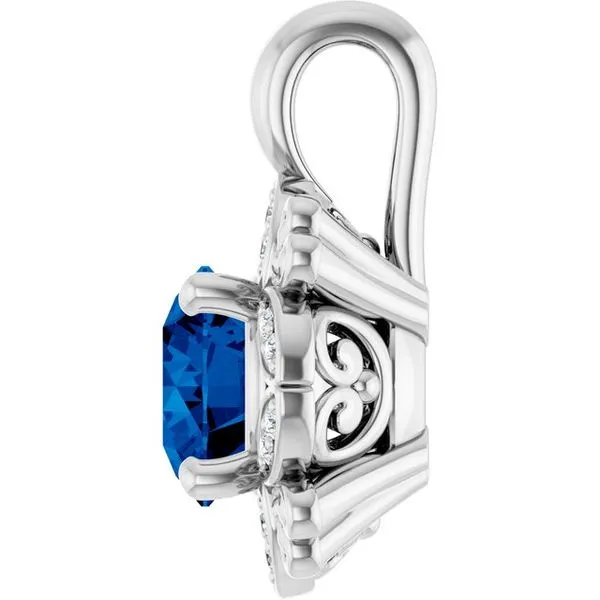 Halo-Style Pendant Image 3 Rick's Jewelers California, MD