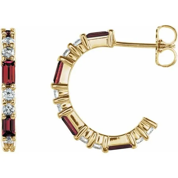 Accented Hoop Earrings Leslie E. Sandler Fine Jewelry and Gemstones rockville , MD