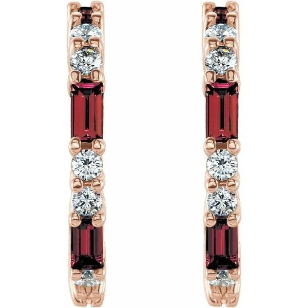 Accented Hoop Earrings Image 2 Long Jewelers Chesapeake, VA