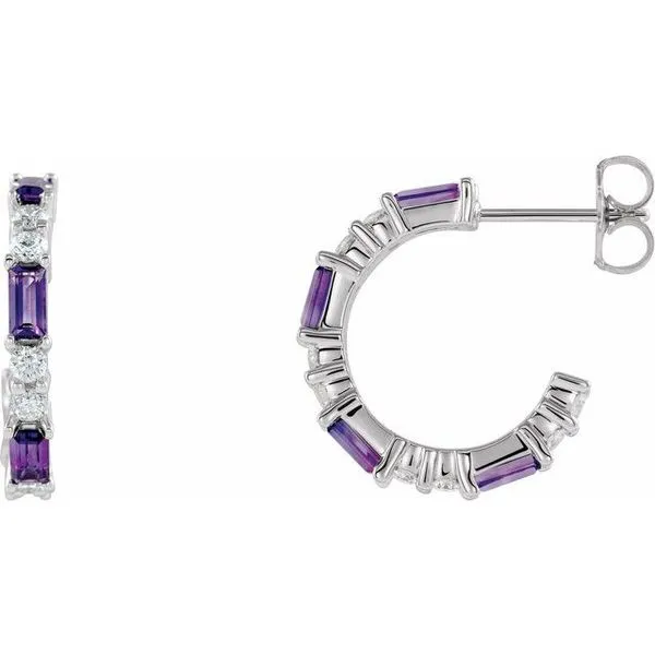 Accented Hoop Earrings Leslie E. Sandler Fine Jewelry and Gemstones rockville , MD