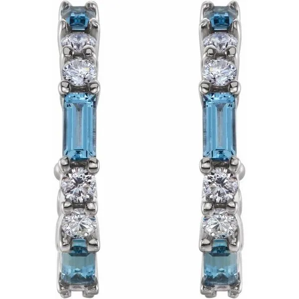 Accented Hoop Earrings Image 2 Moseley Diamond Showcase Inc Lexington, SC