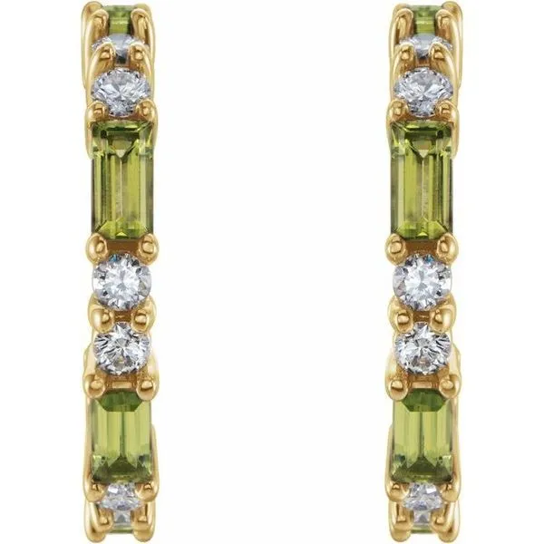 Accented Hoop Earrings Image 2 Long Jewelers Chesapeake, VA