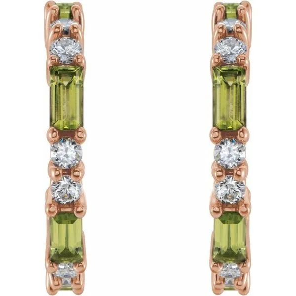 Accented Hoop Earrings Image 2 Boyd Jewelers Wesley Chapel, FL