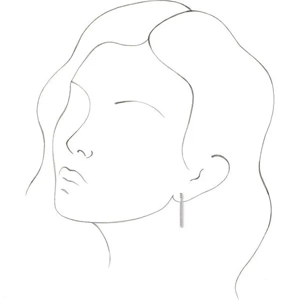 Sculptural Bar Earrings Image 3 Rick's Jewelers California, MD