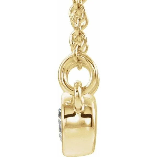 Accented Bezel-Set Necklace Image 2 Gysbers Jewelry Waupun, WI