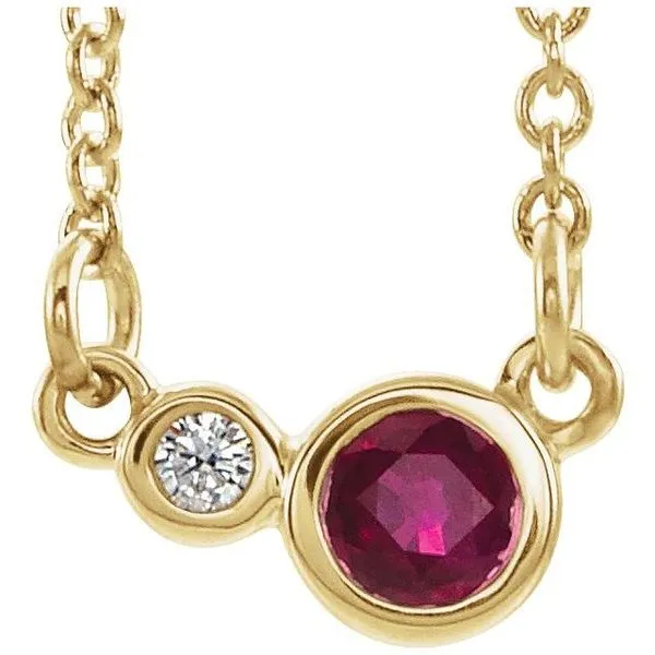 Accented Bezel-Set Necklace Hopman Jewelers Elkhart, IN