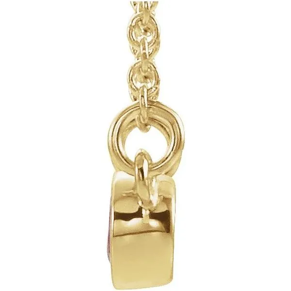 Accented Bezel-Set Necklace Image 2 Hart's Jewelers Grants Pass, OR