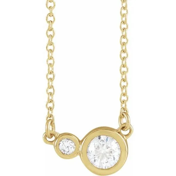 Accented Bezel-Set Necklace Hopman Jewelers Elkhart, IN