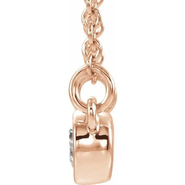 Accented Bezel-Set Necklace Image 2 Arnold's Jewelry and Gifts Logansport, IN