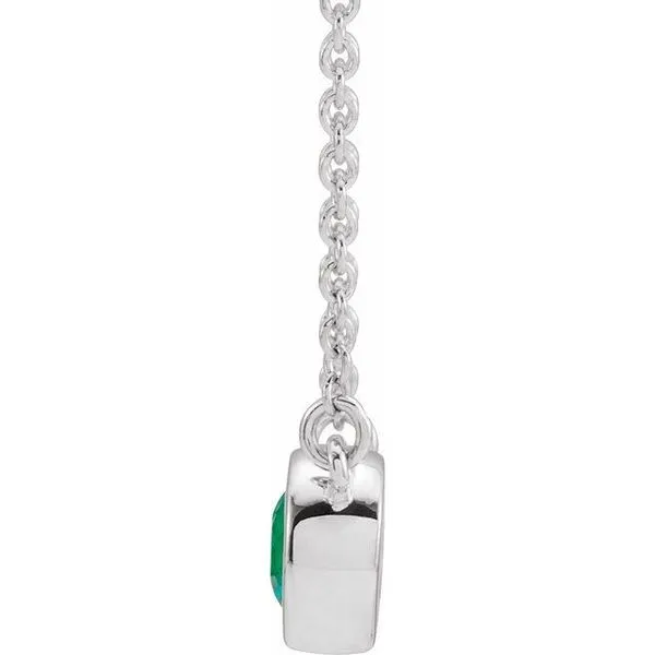 Accented Bezel-Set Necklace Image 2 Hopman Jewelers Elkhart, IN