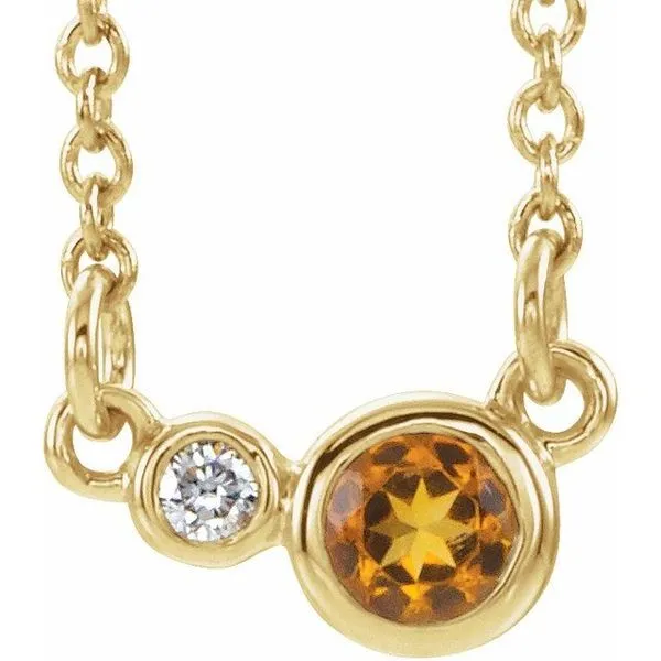 Accented Bezel-Set Necklace Rick's Jewelers California, MD