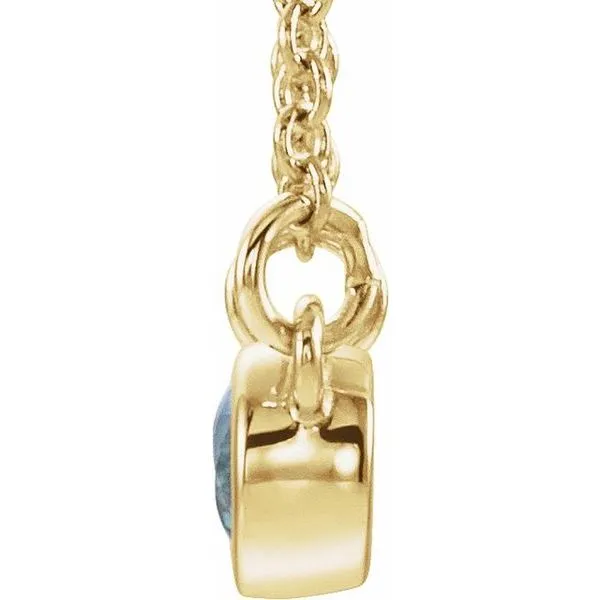 Accented Bezel-Set Necklace Image 2 Hopman Jewelers Elkhart, IN