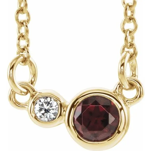 Accented Bezel-Set Necklace Hopman Jewelers Elkhart, IN