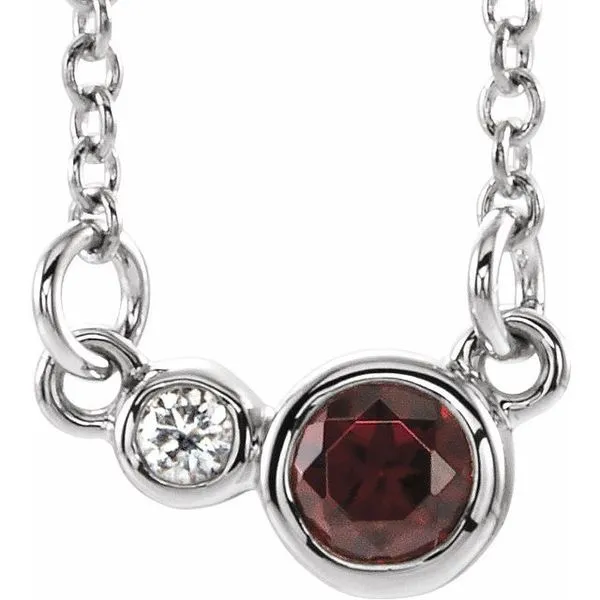Accented Bezel-Set Necklace Hopman Jewelers Elkhart, IN
