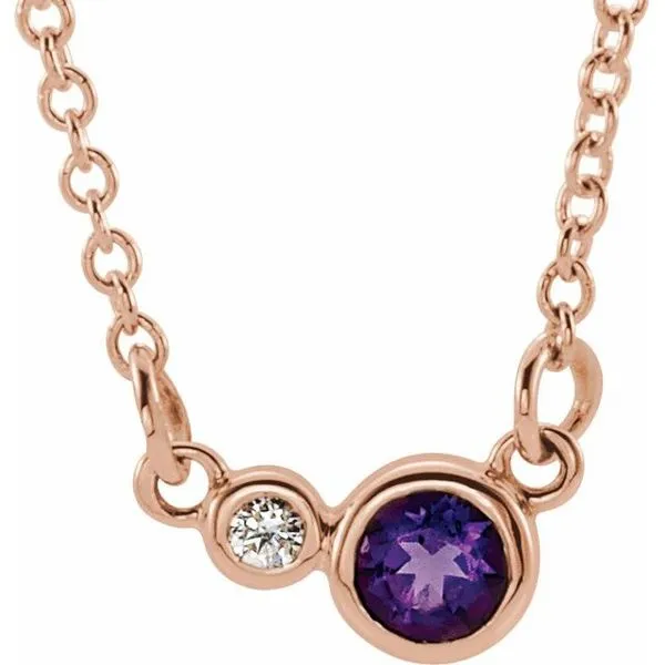 Accented Bezel-Set Necklace Hopman Jewelers Elkhart, IN