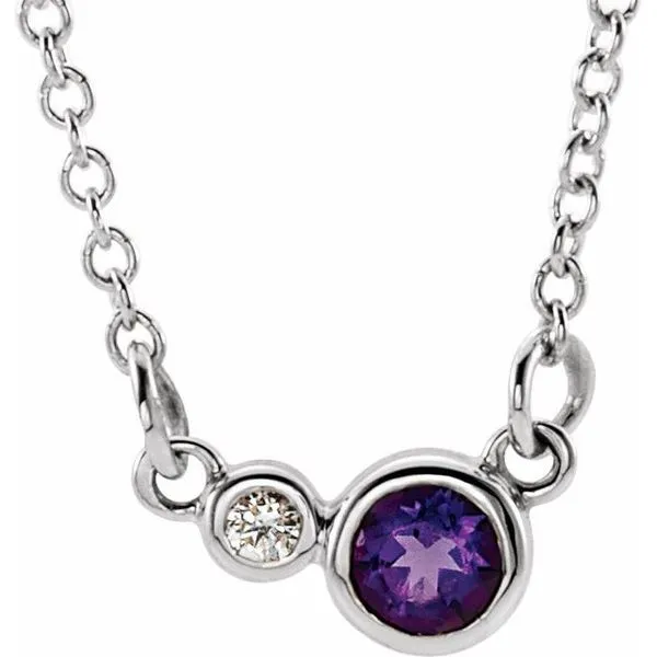 Accented Bezel-Set Necklace Woelk's House of Diamonds Russell, KS