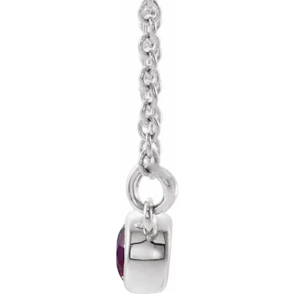 Accented Bezel-Set Necklace Image 2 Hopman Jewelers Elkhart, IN