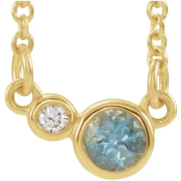 Accented Bezel-Set Necklace Hopman Jewelers Elkhart, IN