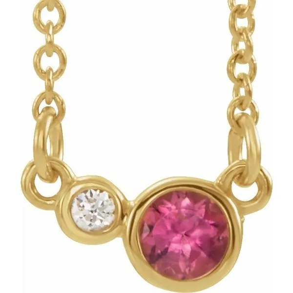 Accented Bezel-Set Necklace Rick's Jewelers California, MD