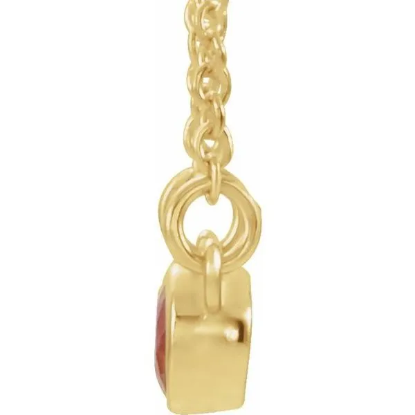 Accented Bezel-Set Necklace Image 2 Linwood Custom Jewelers Linwood, NJ