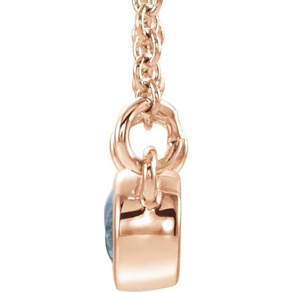 Accented Bezel-Set Necklace Image 2 Hart's Jewelers Grants Pass, OR