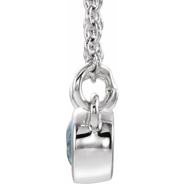 Accented Bezel-Set Necklace Image 2 Rick's Jewelers California, MD