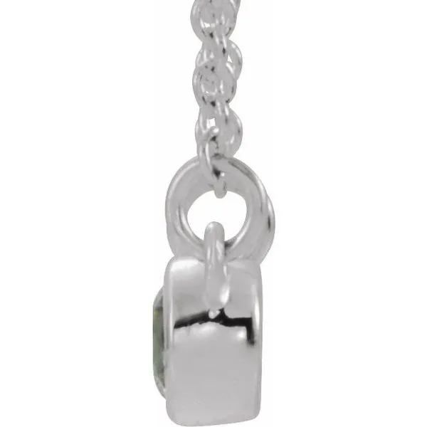 Accented Bezel-Set Necklace Image 2 Rick's Jewelers California, MD