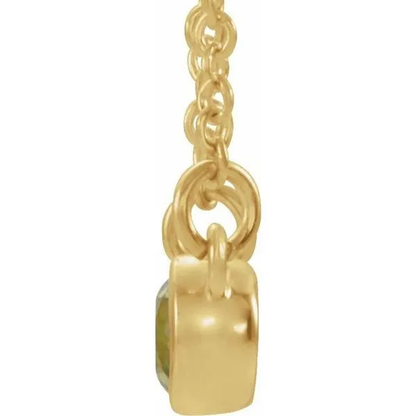 Accented Bezel-Set Necklace Image 2 Rasmussen Jewelers Spanish Fork, UT