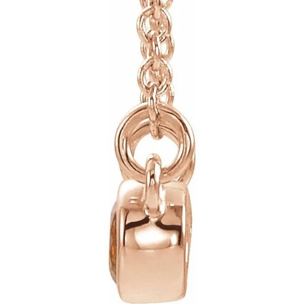 Accented Bezel-Set Necklace Image 2 Spath Jewelers Bartow, FL