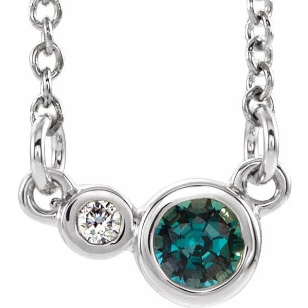 Accented Bezel-Set Necklace McCoy Jewelers Bartlesville, OK