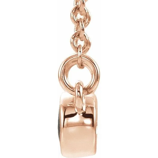 Accented Bezel-Set Necklace Image 2 Arnold's Jewelry and Gifts Logansport, IN