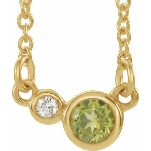Accented Bezel-Set Necklace J. Meredith Jewelers Delafield, WI