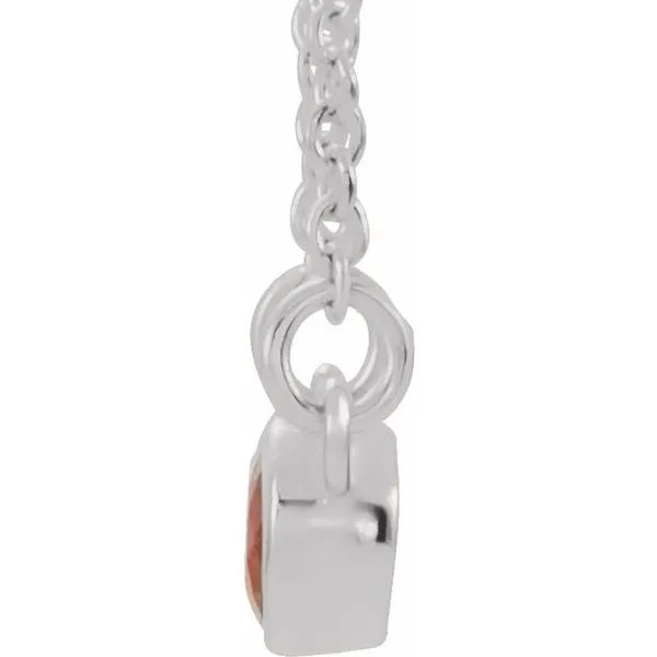 Accented Bezel-Set Necklace Image 2 Arnold's Jewelry and Gifts Logansport, IN