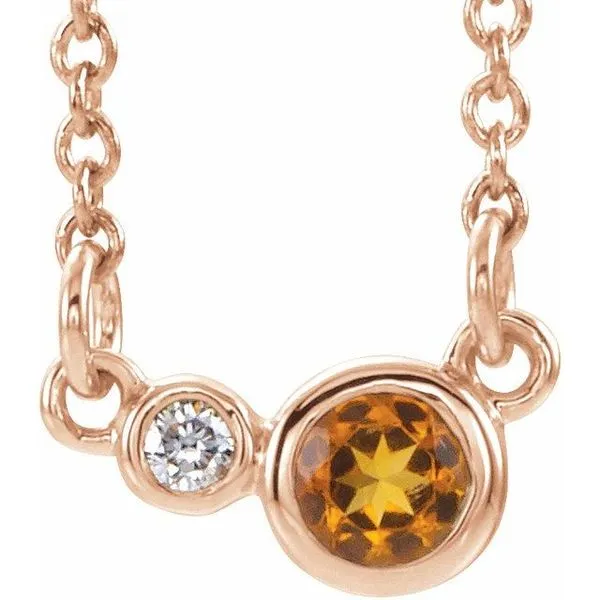 Accented Bezel-Set Necklace Hopman Jewelers Elkhart, IN