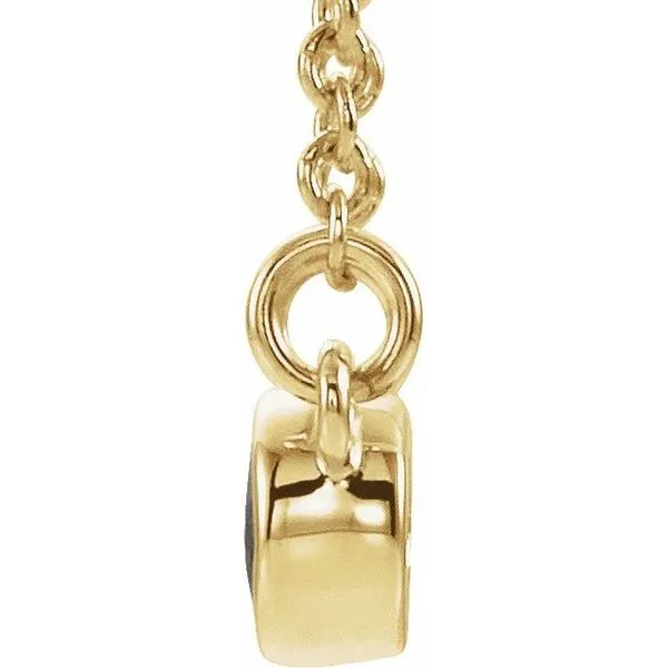 Accented Bezel-Set Necklace Image 2 Hopman Jewelers Elkhart, IN