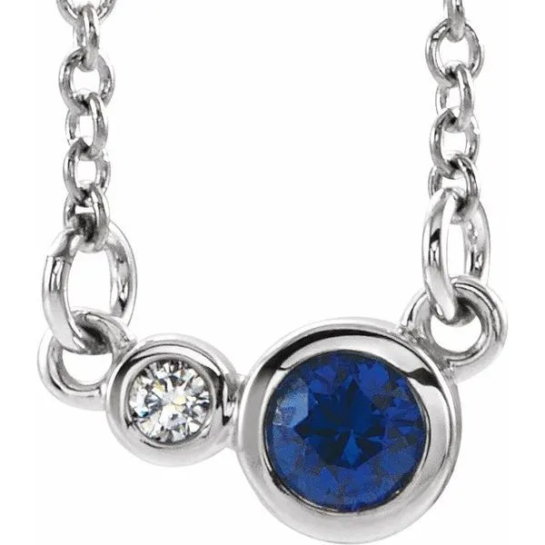 Accented Bezel-Set Necklace Hopman Jewelers Elkhart, IN