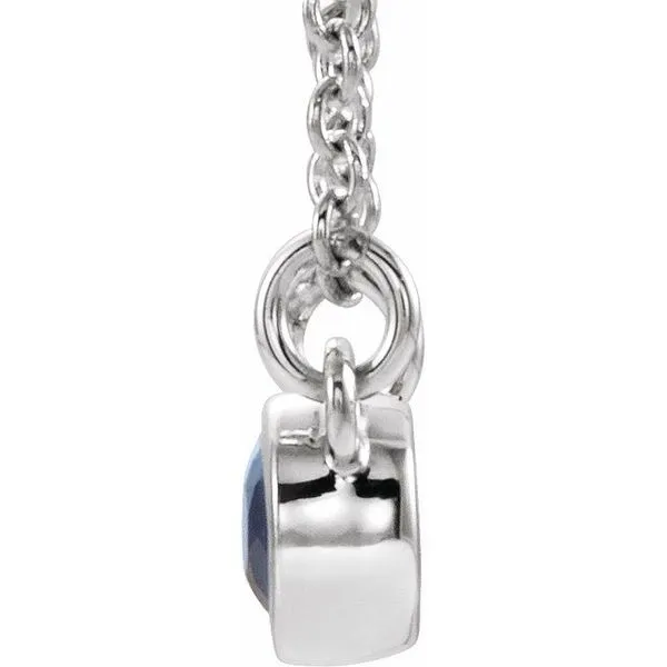 Accented Bezel-Set Necklace Image 2 Delfine's Jewelry Charleston, WV