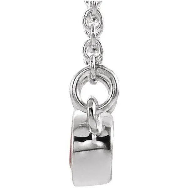 Accented Bezel-Set Necklace Image 2 Long Jewelers Chesapeake, VA