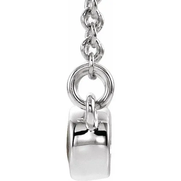 Accented Bezel-Set Necklace Image 2 Linwood Custom Jewelers Linwood, NJ