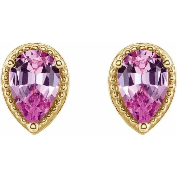 Beaded Solitaire Earrings Image 2 Hopman Jewelers Elkhart, IN