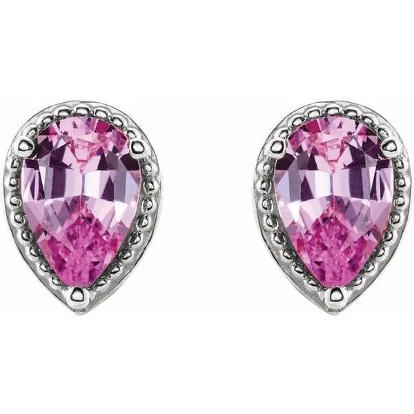 Beaded Solitaire Earrings Image 2 Hopman Jewelers Elkhart, IN