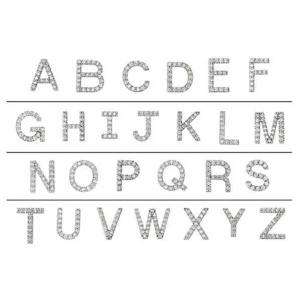 Accented Initial Stud Earrings Image 3 Ellsworth Jewelers Ellsworth, ME