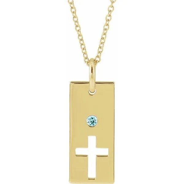Accented Cross Bar Necklace Hart's Jewelers Grants Pass, OR