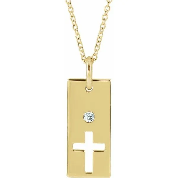 Accented Cross Bar Necklace Rasmussen Jewelers Spanish Fork, UT
