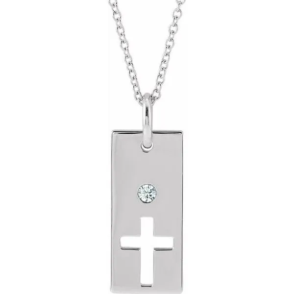 Accented Cross Bar Necklace Hart's Jewelers Grants Pass, OR