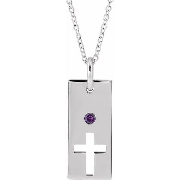 Accented Cross Bar Necklace J. Meredith Jewelers Delafield, WI