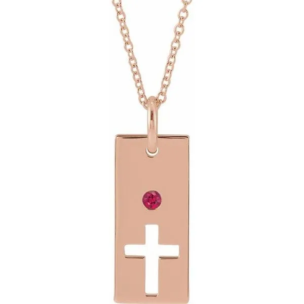Accented Cross Bar Necklace Hart's Jewelers Grants Pass, OR