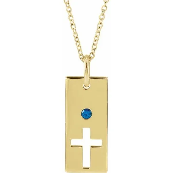 Accented Cross Bar Necklace Long Jewelers Chesapeake, VA
