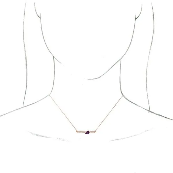 Accented Bar Necklace Image 3 Becky Beck's Jewelry DeKalb, IL