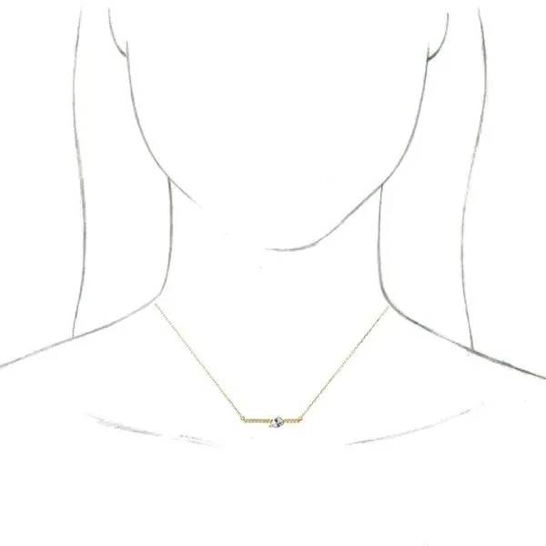 Accented Bar Necklace Image 2 James & Williams Jewelers Berwyn, IL